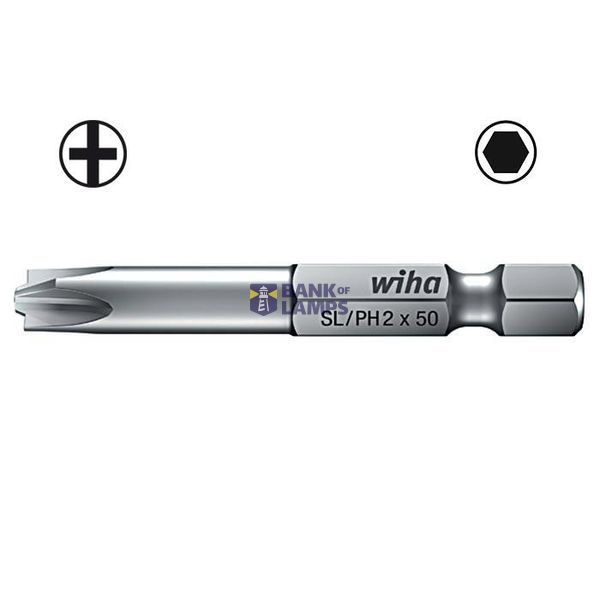 WIHA Lange Standaard bit Xeno SL/PH E 6,3 7049XH PH1x70 (1 stuks) image 2