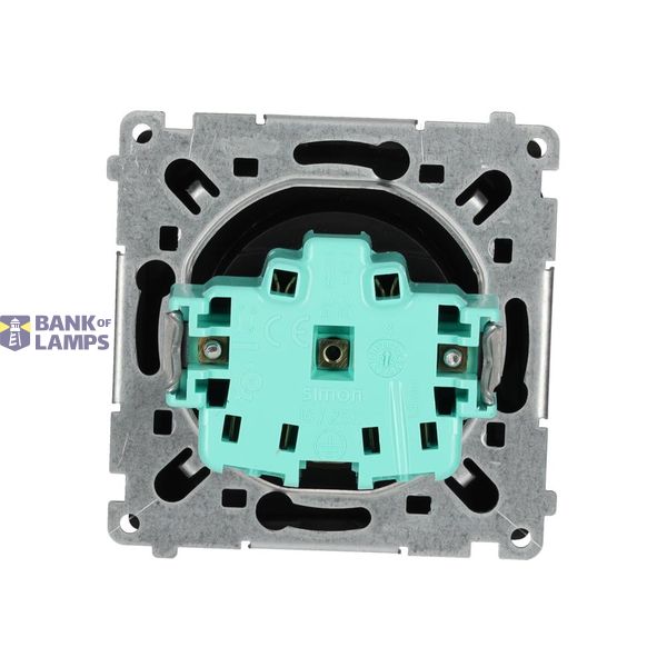 Double socket outlet with Schuko earthing, satin, metallized, 16A image 1