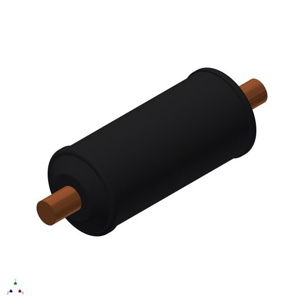 Hermetic filter drier, DML, 30 cu.in., Copper image 1