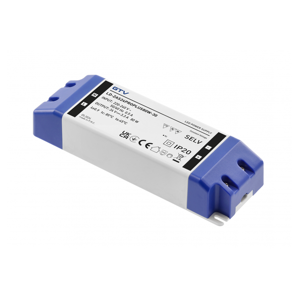 Power supply PRO+, DC24V, 80 W, input AC220-240V, IP20 image 2