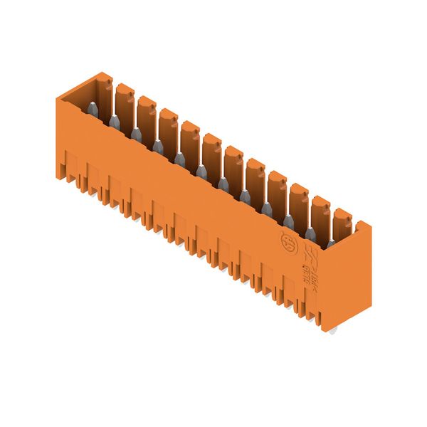 PCB plug-in connector, male header, closed side, THT solder connection, 3.50 mm, Number of poles: 12, 180°, Solder pin length (l): 3.2 mm, tinned, orange, Box image 2