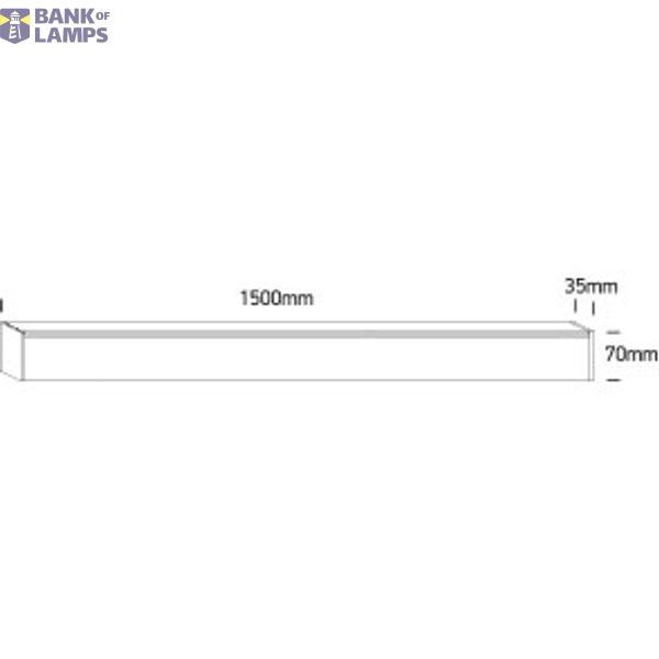 WHITE DIFFUSER UGR19 50W WW 1500mm 230V image 3