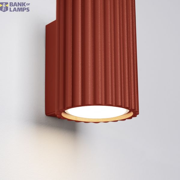 CARBON RED OCHRE WALL LAMP, DOWNWARD LIGHT, DECORATIVE GU10 LAMPSHADE image 9