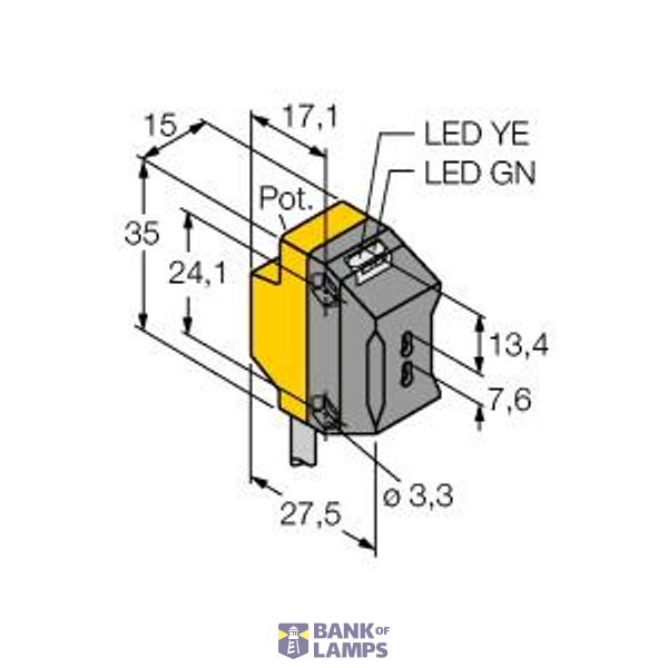 Photoelectric Sensor Photoelectric Sensor for Plastic Fibers   QS18VP6FP W/30 image 1