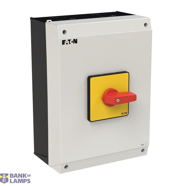 P3 On-off switch, 80 A,Surface mounting, 3 pole, Form I5, Red, Short t image 5