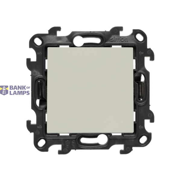 SOON ON SALE, Two-way switch without pictogram, Push In system, (module), Simon 24, IP20/IP44, 10AX, cashmere image 1
