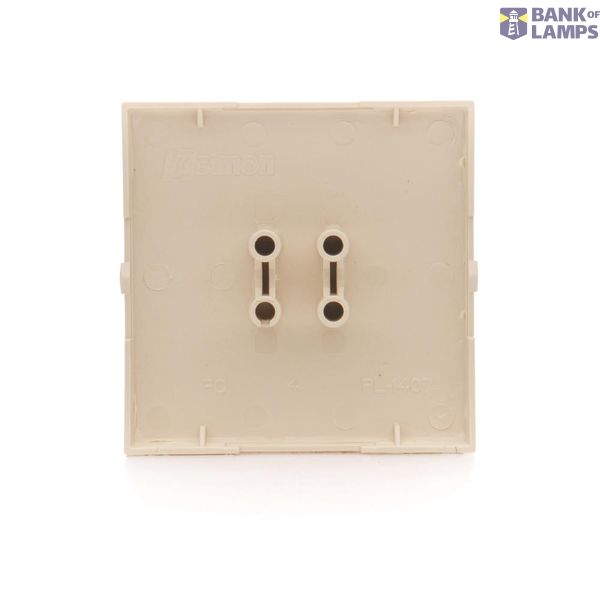 Double angled Keystone IT/telephone socket cover with descriptive field, (cover), Silver matt, metalic image 1