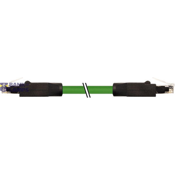 RJ45 male 0° / RJ45 male 0° shielded TPE 22AWG SF/UTP CAT5e gn 90m image 2