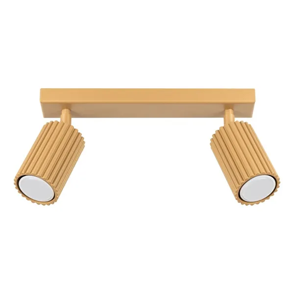 STYLISH GOLDEN SPOTLIGHTS ON A CEILING STRIP FROM THE KARBON FAMILY FOR THE HALLWAY image 1