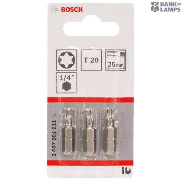 Screwdriver bit Extra Hard T20, 25 mm 3 pcs. image 2