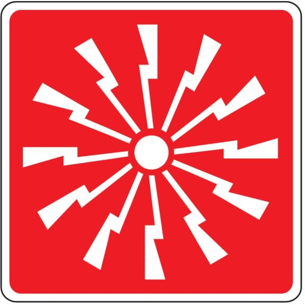 Fire sign - Al - Dimensions: 230x230 mm image 1