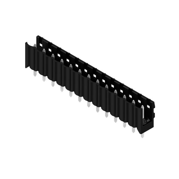 PCB plug-in connector, male header, open side, THT solder connection, 5.00 mm, Number of poles: 13, 180°, Solder pin length (l): 4.5 mm, tinned, black, Box image 4