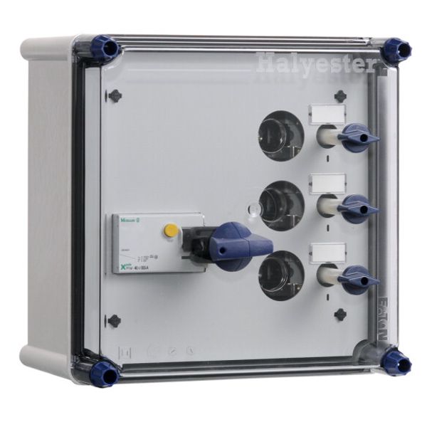 Distribution enclosure RCCB 40A 30mA + 3xDII+busbars image 1