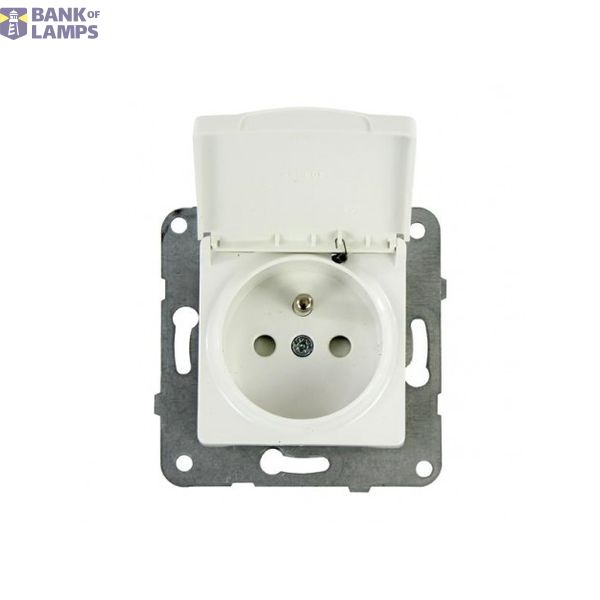 Linnera-Rollina Q C Child Pro UPS Socket with Lid White image 1