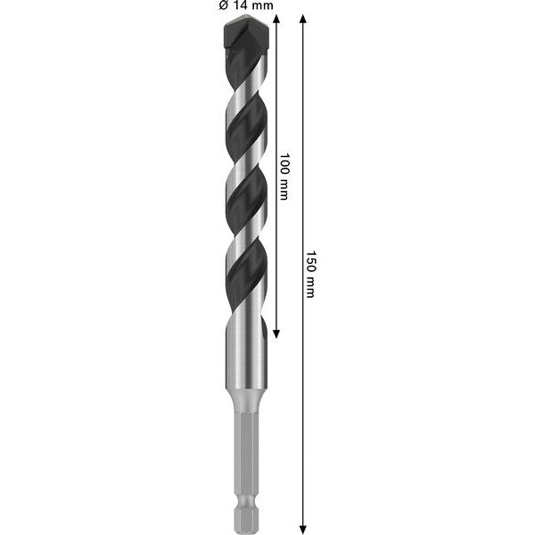 PRO HEX-5 Drill Bit 14x100x150mm image 2