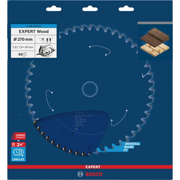 Circular saw blade Expert for Wood 270 x 30 x 2,8 mm, 60 image 1