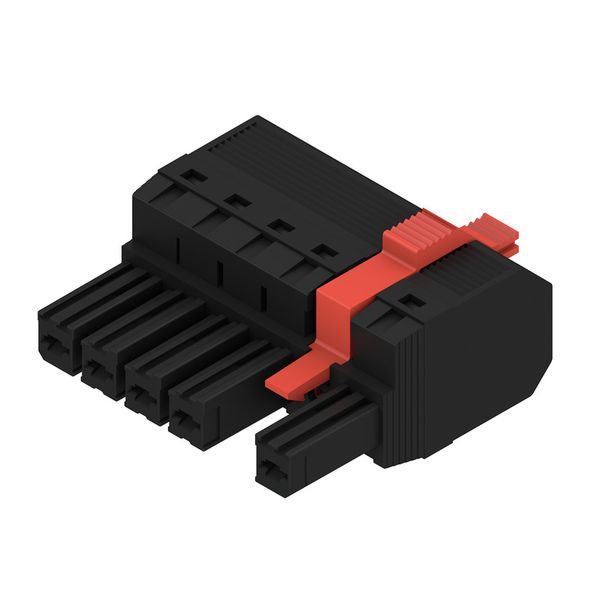 PCB plug-in connector, female plug, 7.62 mm, Number of poles: 5, 180°, PUSH IN without actuator, Tension-clamp connection, Clamping range, max. : 10 mm², Box image 2