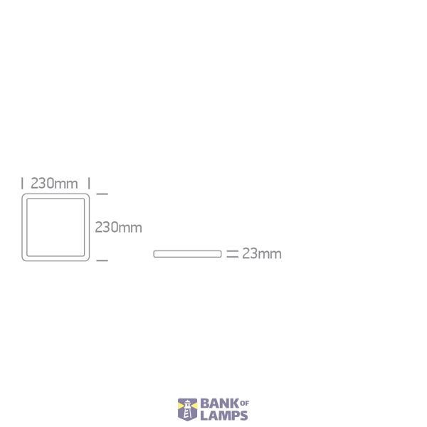 WHITE PLAFO SQUARE 18W CCTV UGR19 230V image 3