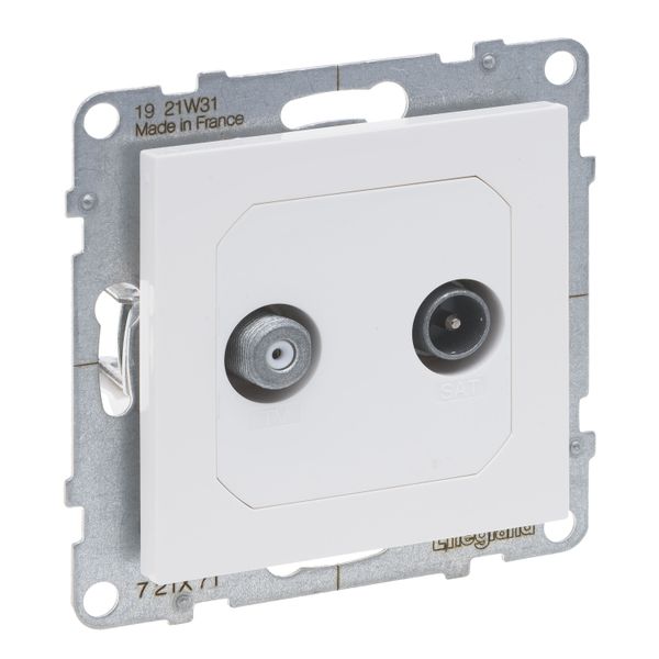 TV-SAT MALE STAR 2 CABLES WHITE image 1