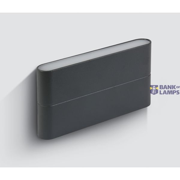 ANTHRACITE WALL LIGHT 2x3W WW IP54 230V image 1