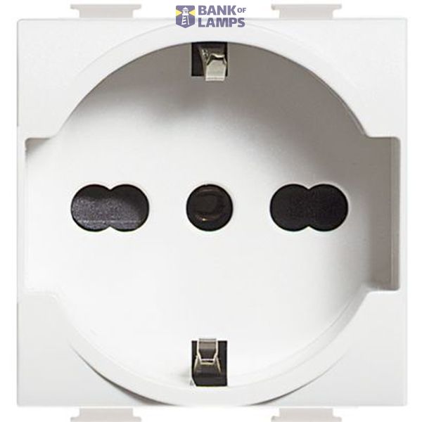Socket 2P+T 16 A 250 Vac - centre distance 19 mm and 26 image 1