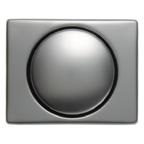 Center with knob for rotary dimmer/potmeter, berker Arsys, stainless steel image 1