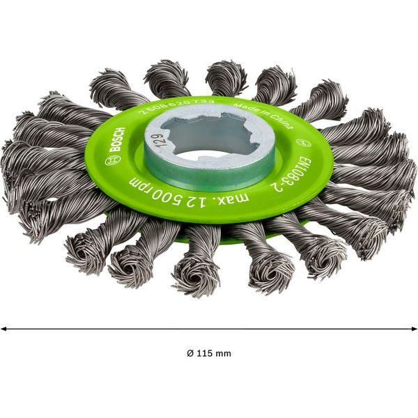 X-LOCK Wire wheels Knotted 115mm Stainless Steel 0.5mm image 2