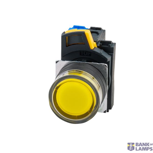 Pushbutton A22NL Ã˜22, bezel plastic, FULL GUARD, Alternate, CAP COLOR Transparent YELLOW, LED YELLOW, 1NO1NC, 24 VDC A2222008G image 1