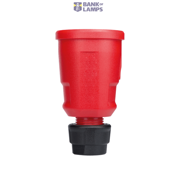 SCHUKO connector, red, Elamid high performance plastic, with improved accidental-contact guard image 1