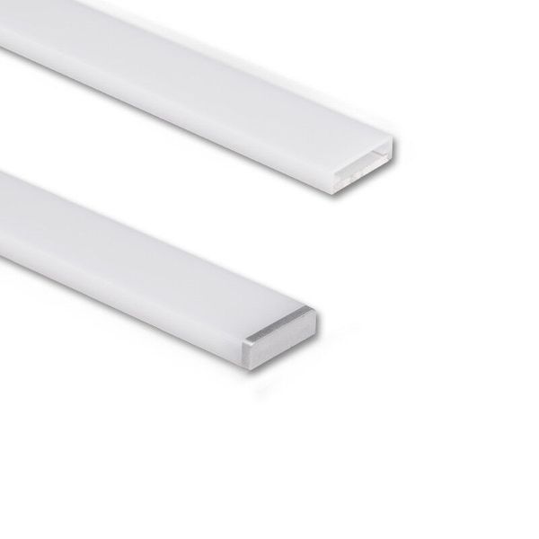 Attached aluminum profile PB1, 17x5mm, Whitey diffus., 1m image 1