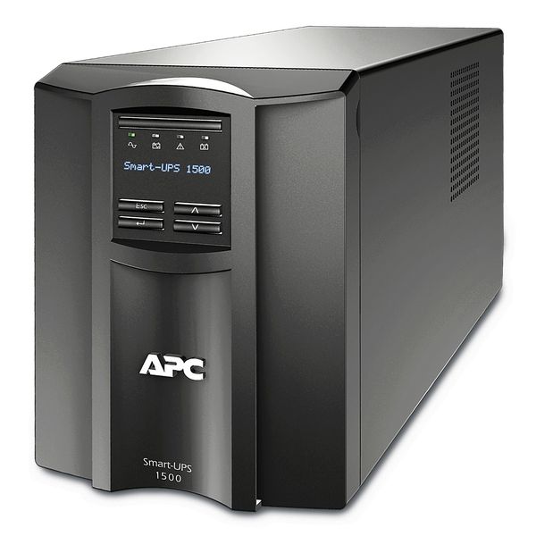 APC Smart-UPS, Line Interactive, 1500 VA, Tower Enclosure, 230 V, 8 x IEC C13, SmartSlot, AVR, LCD image 1