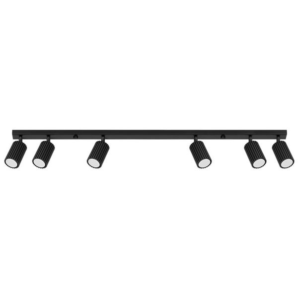 MOVABLE SPOTLIGHTS ON A BLACK CEILING STRIP ABOVE THE DINING ROOM TABLE, CARBON SERIES 6XGU10 image 1