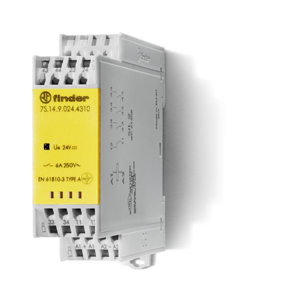 Mod.relay forcibly guided contacts 22,5mm/6A 230VAC 3NO+1NC/AgSnO2 (7S.14.8.230.4310) image 3