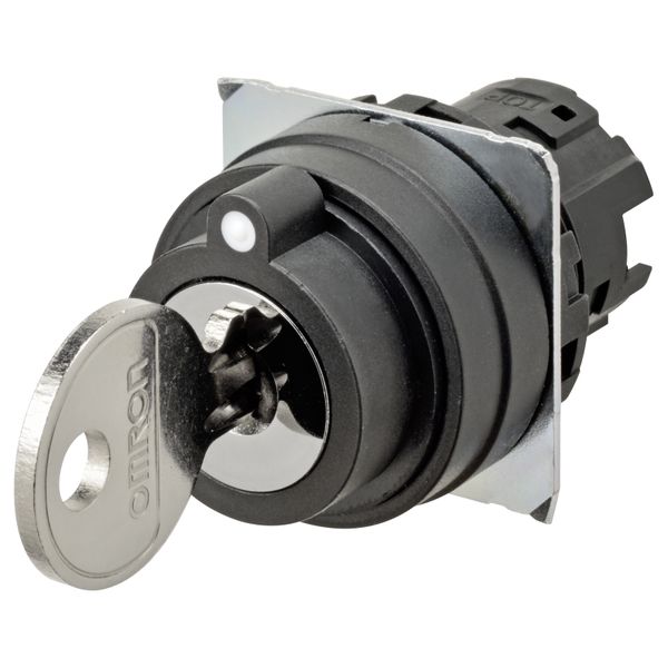 Selector A22NZ Ã˜22, Key type S, 3 position, bezel plastic, MANUAL, REL A2270629M image 3