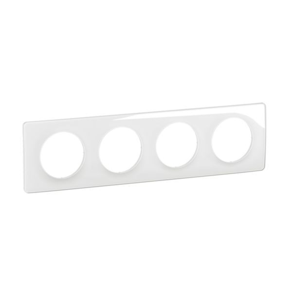 Trim Plate, 4 Posts - Enameled White image 1