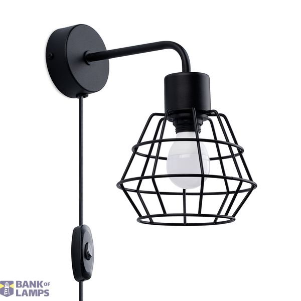 WALL LAMP SUBA BLACK E27 1X15W IP20 image 3