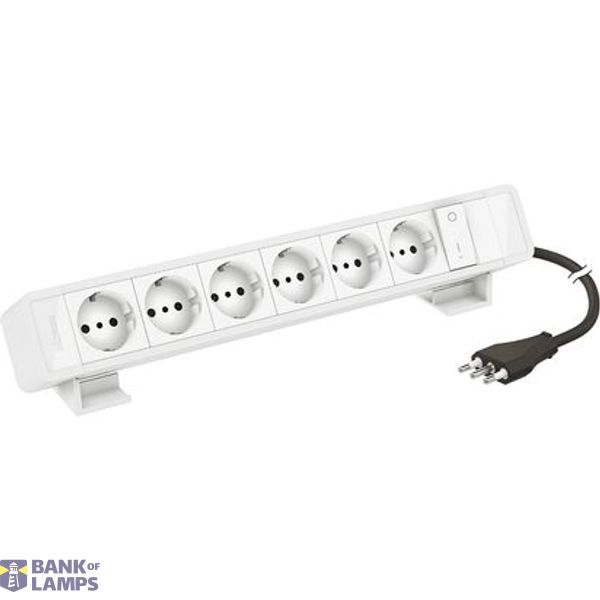 6 SOCKETS IT P30 with switch 2m CORD WITH PLUG image 1