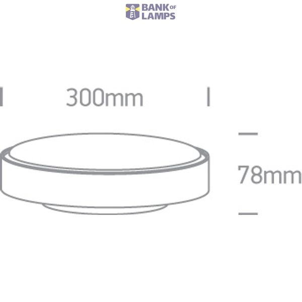 ANTHRACITE LED PLAFO 24W WW IP65 230V image 2