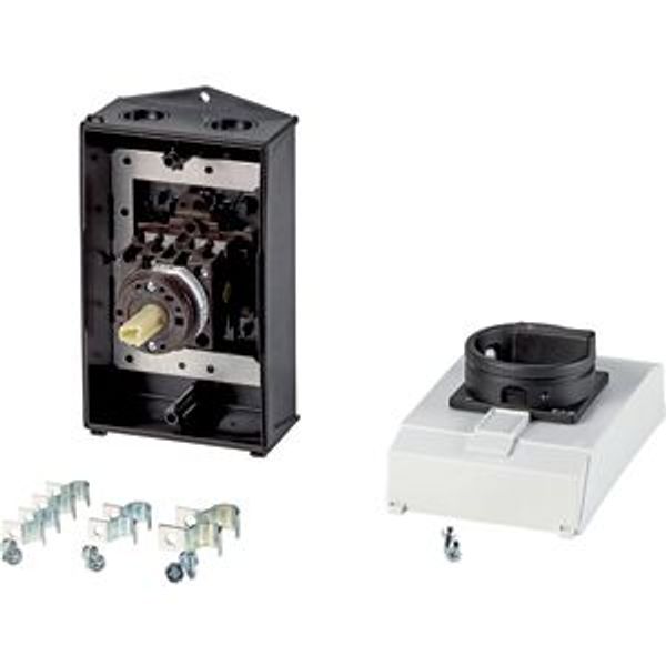T0-2-8900/I2H/MBS/SVB-SW Main switch, T0, 20 A, surface mounting, 2 contact unit(s), 3 pole + N, STOP function, With black rotary handle and locking ring, Lockable in the 0 (O image 2