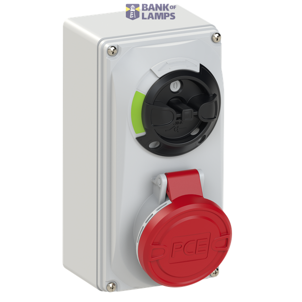 Fixed socket with switch, 16A 4P 6h IP44/54 image 1