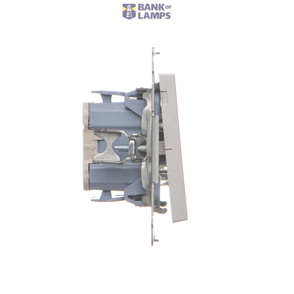 Single socket outlet with Schuko earthing, without shutters, (module), Simon 24, IP20, 16A, white image 1