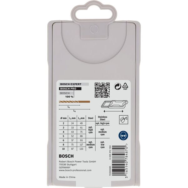 7-piece Mini X-Line metal drill bit set HSS-G, 135° 2; 3; 4; 5; 6; 8; 10 mm 7 pcs. image 1
