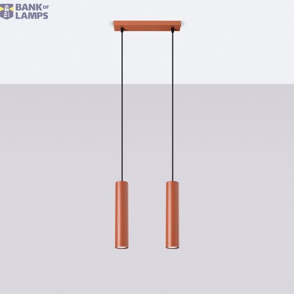HANGING LAMP LAGOS 2 RED OCHRE 2XGU10 image 2