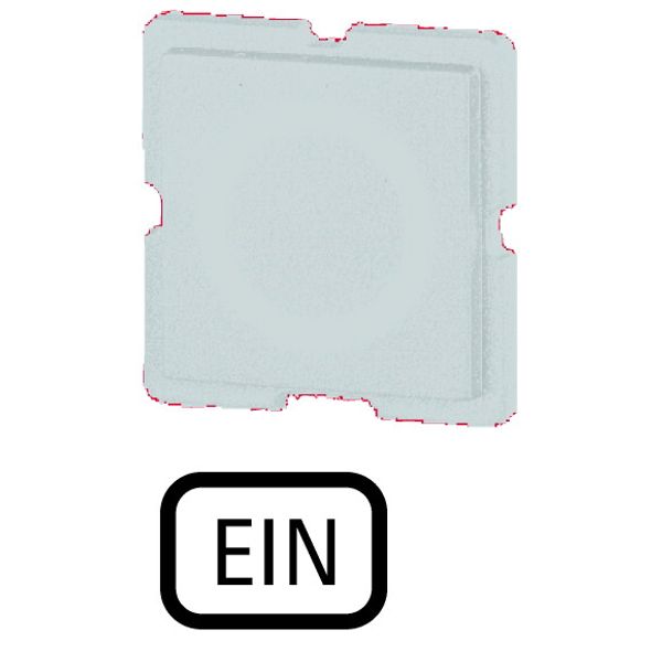 123TQ25 Button plate, white, ON image 1