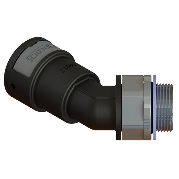 AAPA-17M25SB-11 zwart  Hoek 45° metal. M-schroefdr. draaibaar L image 1