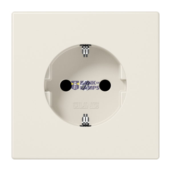 SCHUKO socket, 16 A 250 V ~, screw terminals, thermoset, LS series, white image 1