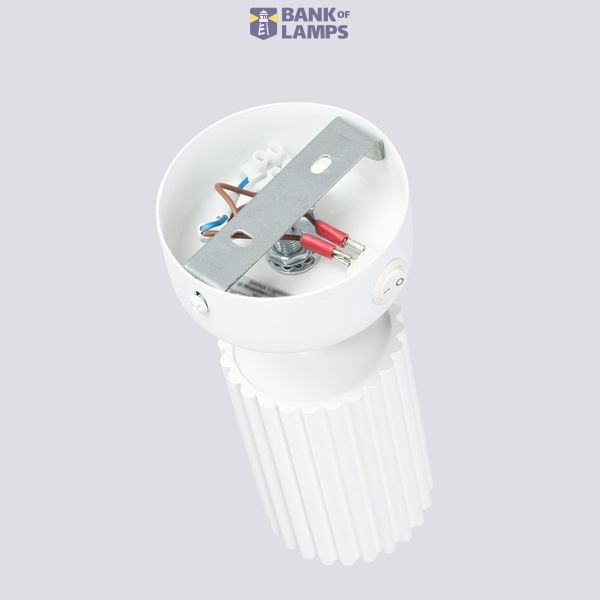 Elegant KARBON white wall lamp, adjustable arm, switch on the rosette image 6