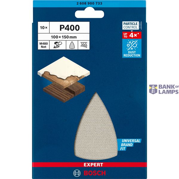 EXPERT M480 Sanding Net for Multi Sanders 100 x 150 mm, G 400, 10-pc image 2