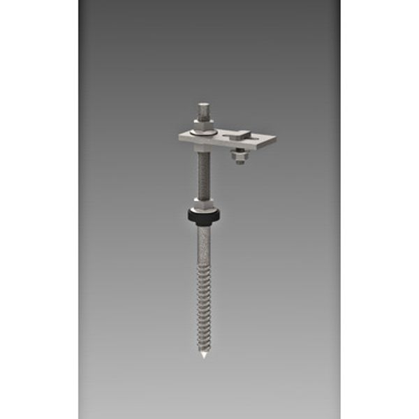 Hanger bolt M12x250 with adapter plate Rail profile 37/45/65 image 1