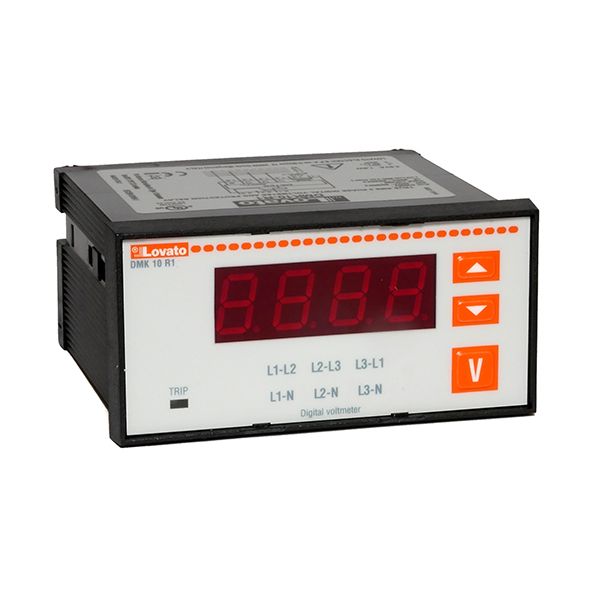 Voltmeter, three-phase, 3 phase voltage values, 3 phase to phase voltage values, 3 max voltages values, 3 max phase to phase voltage values, 3 min phase voltage values, 3 min phase to phase voltage values. Relay output for control and protection functions image 1